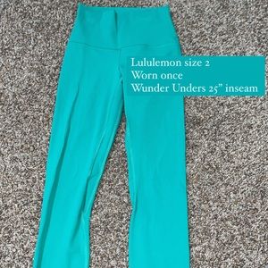 Lululemon wunder unders size 2 leggings. 25” inseam.
